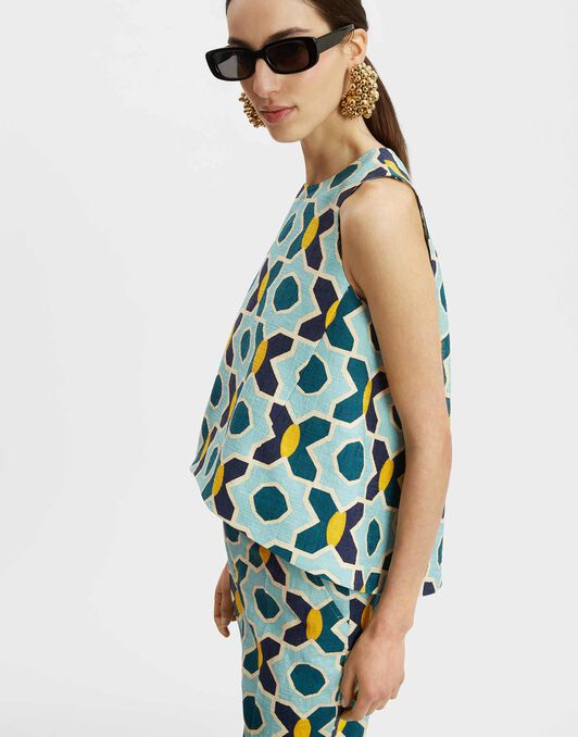 La Scala Top La DoubleJ: Plaza Light Blue La Scala Top La DoubleJ: Plaza Light Blue TOP0016COT005