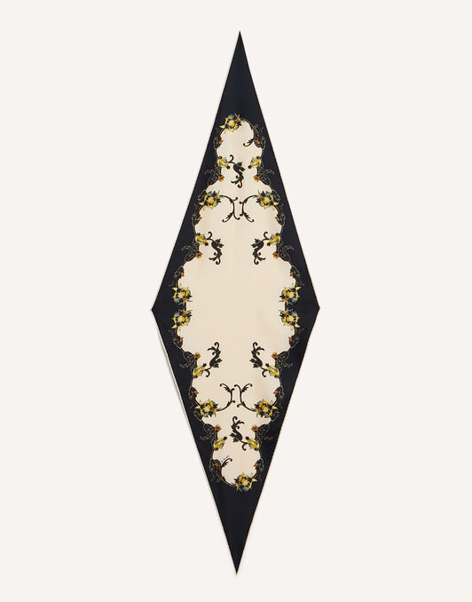Diamond Scarf La DoubleJ: Buttercup Placée Black SCA0105SIL006