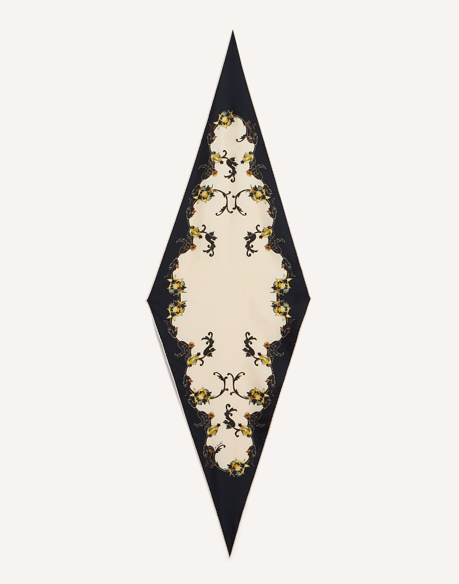 Diamond Scarf La DoubleJ: Buttercup Placée Black SCA0105SIL006