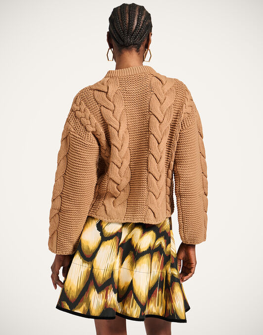 Portrait Cardigan La DoubleJ: Solid Brown Portrait Cardigan La DoubleJ: Solid Brown PUL0211KNI120