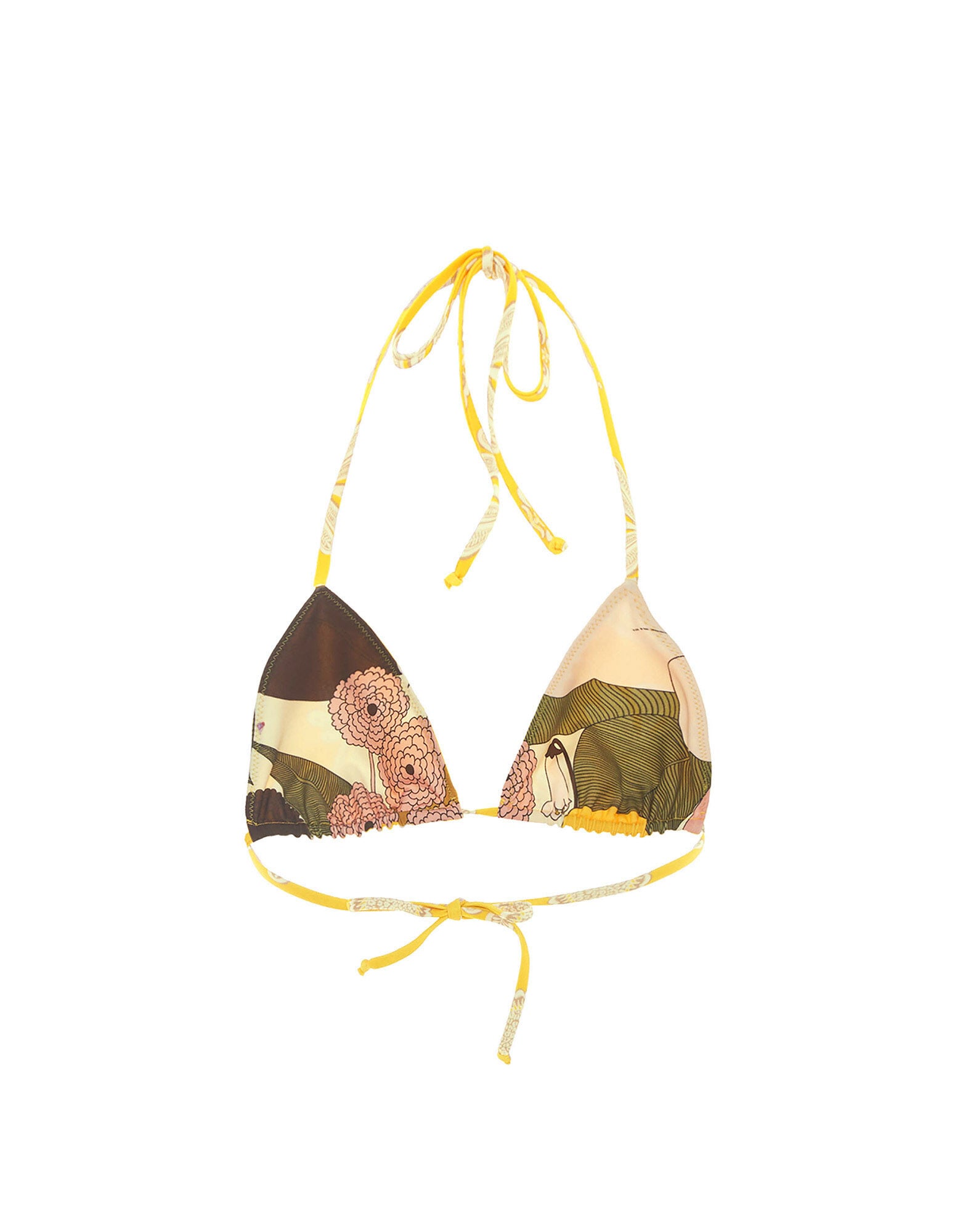 Triangle Bikini Top La DoubleJ: Pineapple Sunflower Triangle Bikini Top La DoubleJ: Pineapple Sunflower SWI0003LYC001
