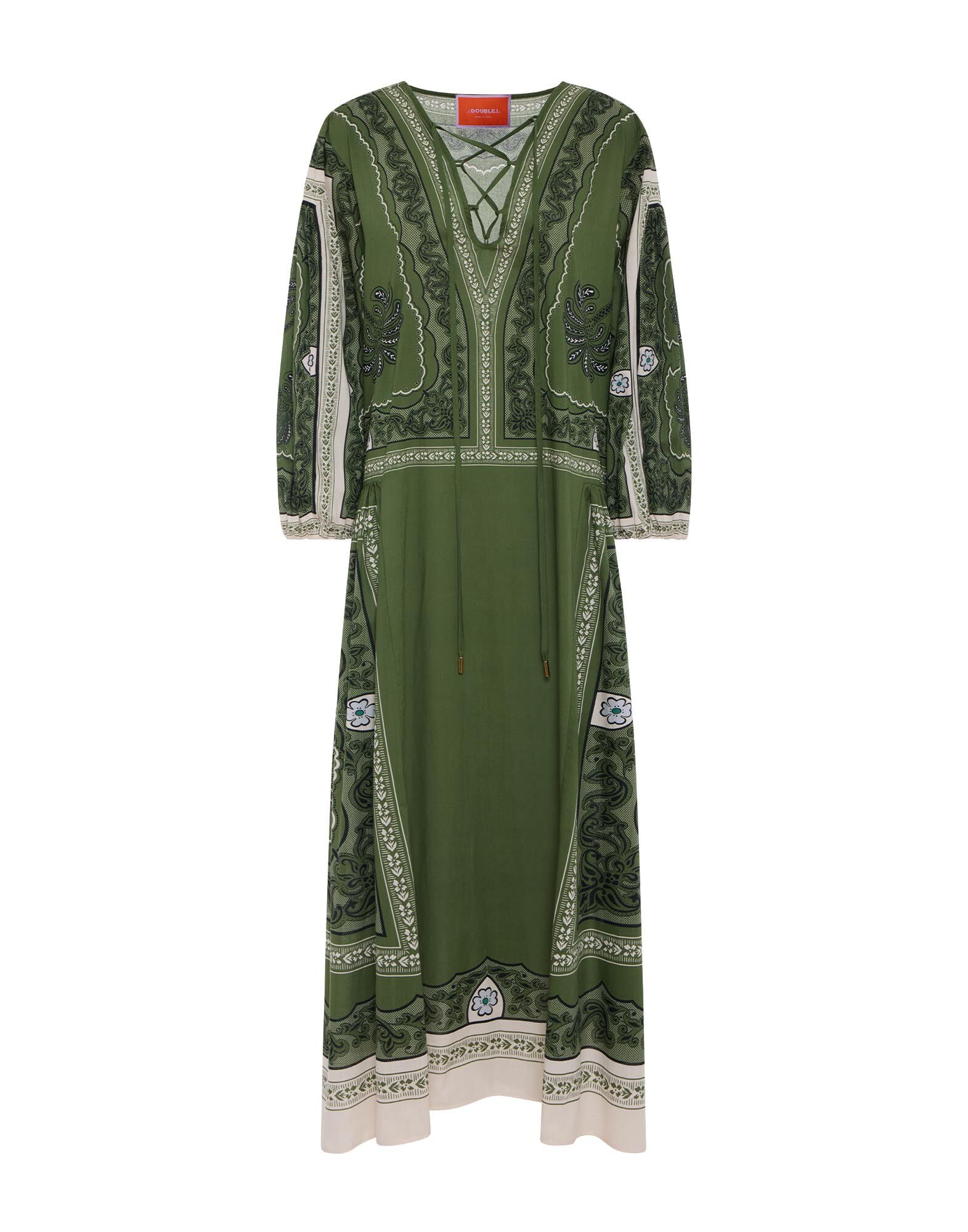 Viviana Dress La DoubleJ: Mirage Placée Green Viviana Dress La DoubleJ: Mirage Placée Green DRE0716COT056