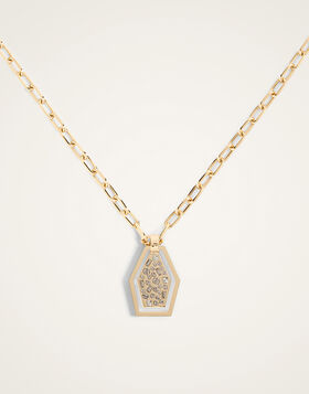 Sparkly Swinging Portal Necklace La DoubleJ: 24K Gold Plate & Swarovski Crystals NEC0042BRA007