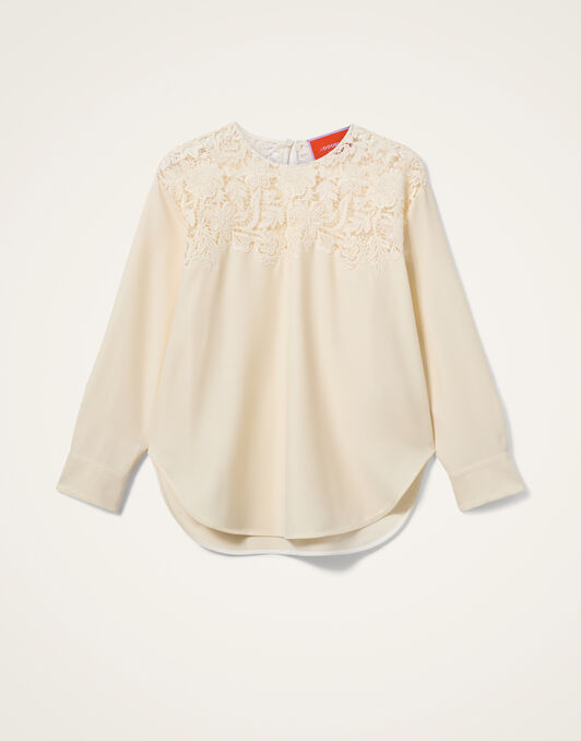 Glow Home Top La DoubleJ: Solid Ecru Glow Home Top La DoubleJ: Solid Ecru SHI0154WOL035