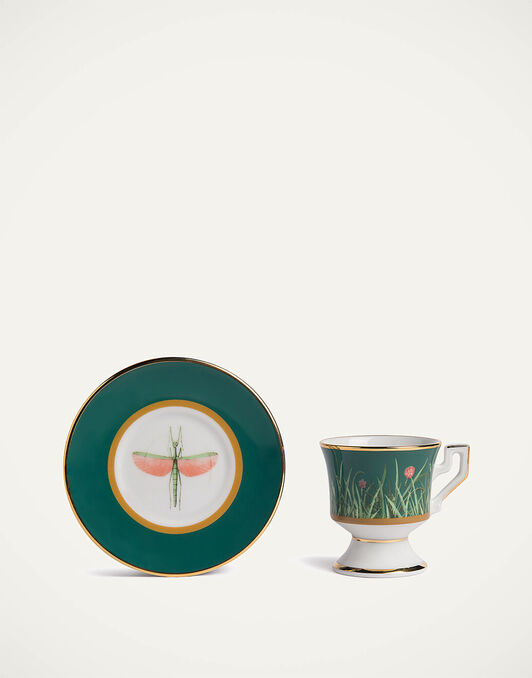 Espresso Cup & Saucer Set of 2 La DoubleJ: Libellula Espresso Cup & Saucer Set of 2 La DoubleJ Housewives: Libellula DIS0007CER001