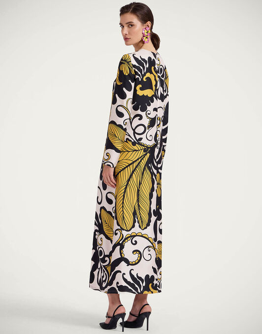 Long Sleeve Swing Dress La DoubleJ: Marea Black & White DRE0184SIL001
