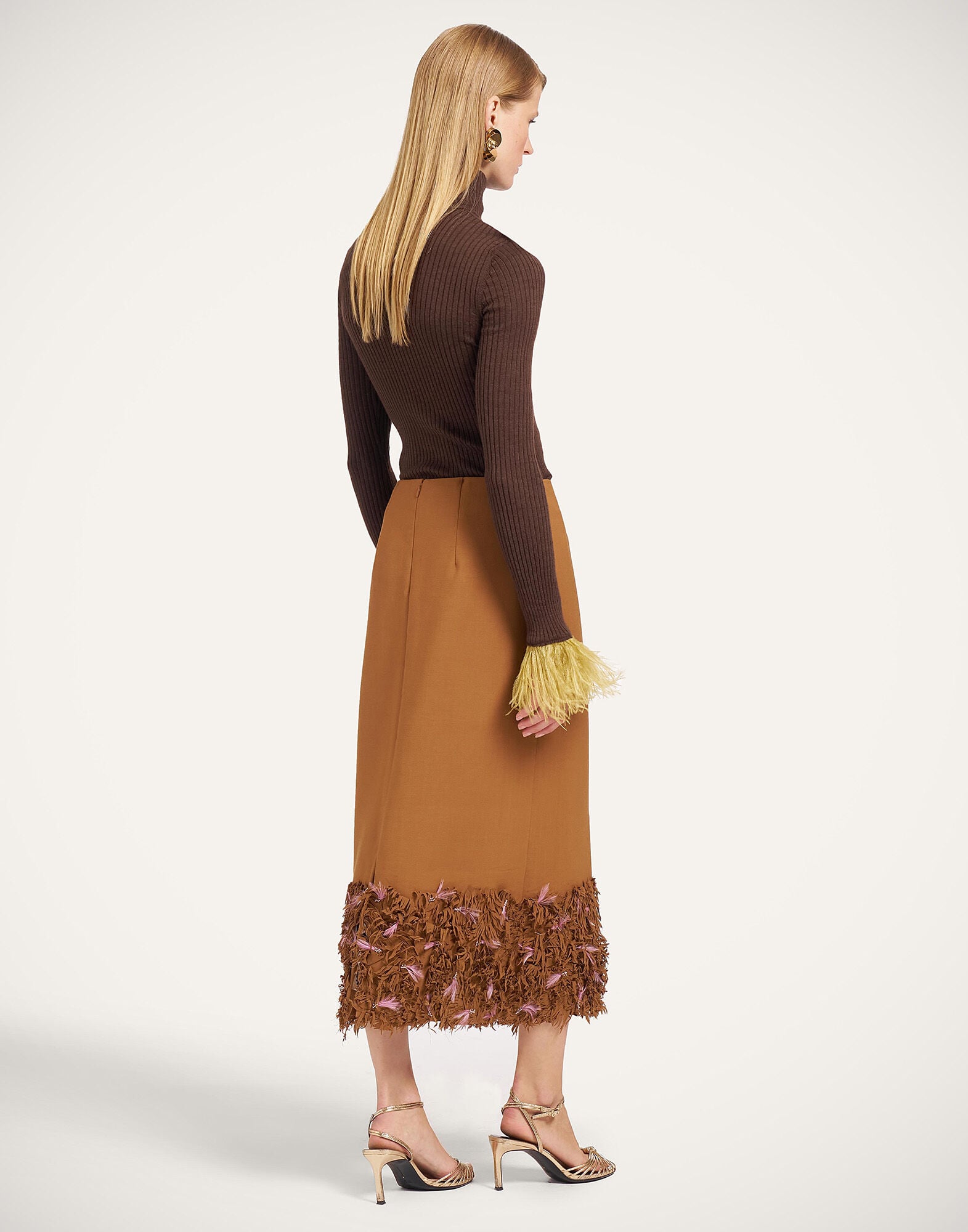 Pencil Skirt La DoubleJ: Solid Tobacco Pencil Skirt La DoubleJ: Solid Tobacco SKI0215VIS035