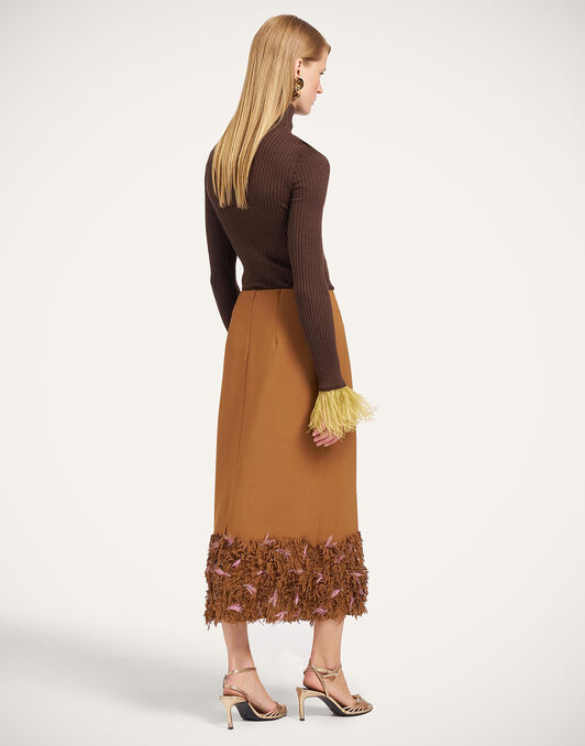 Pencil Skirt La DoubleJ: Solid Tobacco Pencil Skirt La DoubleJ: Solid Tobacco SKI0215VIS035