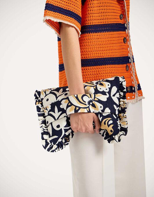 Hand Pochette La DoubleJ: Selva Blue Hand Pochette La DoubleJ: Selva Blue BAG0059COT005