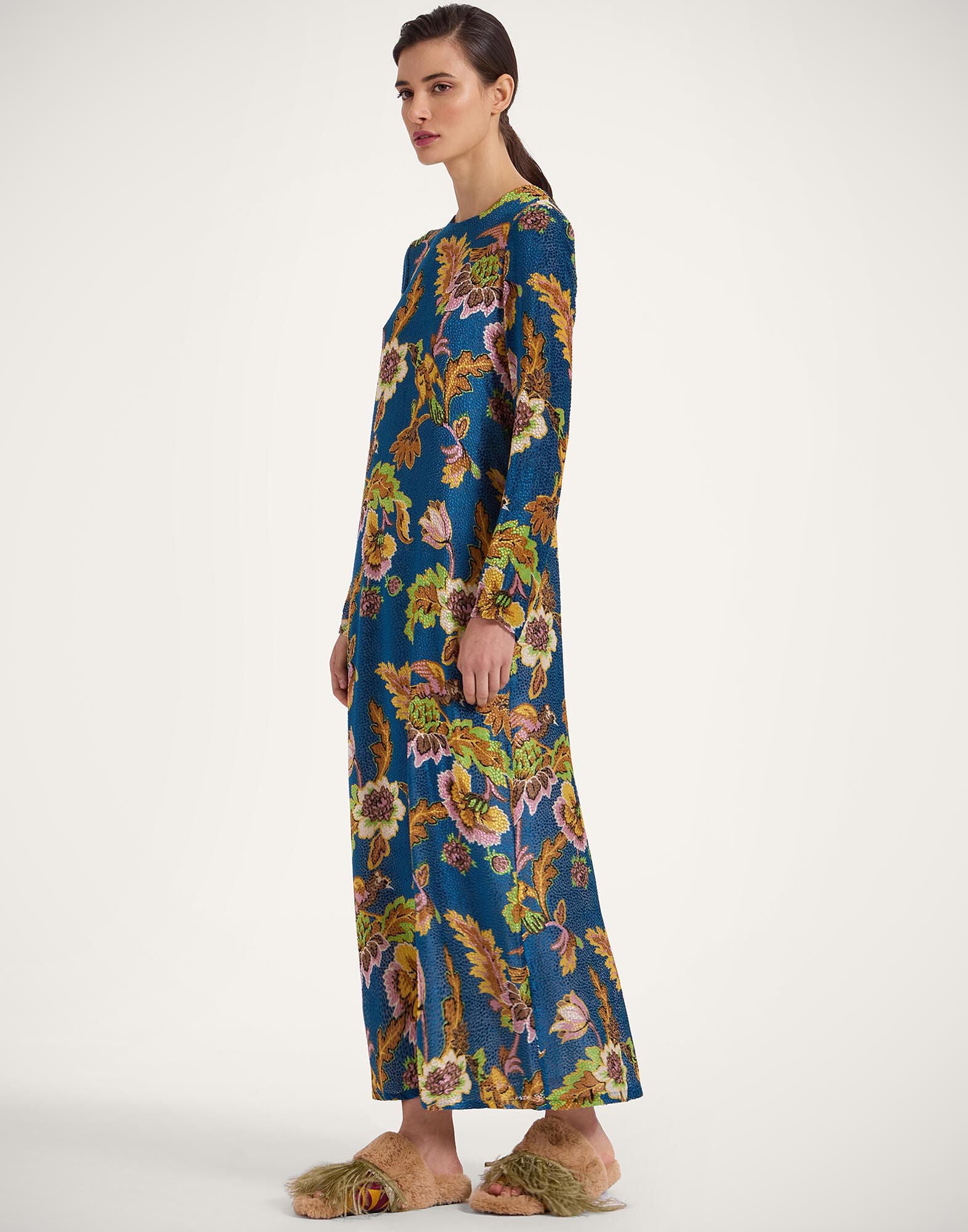 Long Sleeve Swing Dress La DoubleJ: Lark Blue DRE0184DEV001