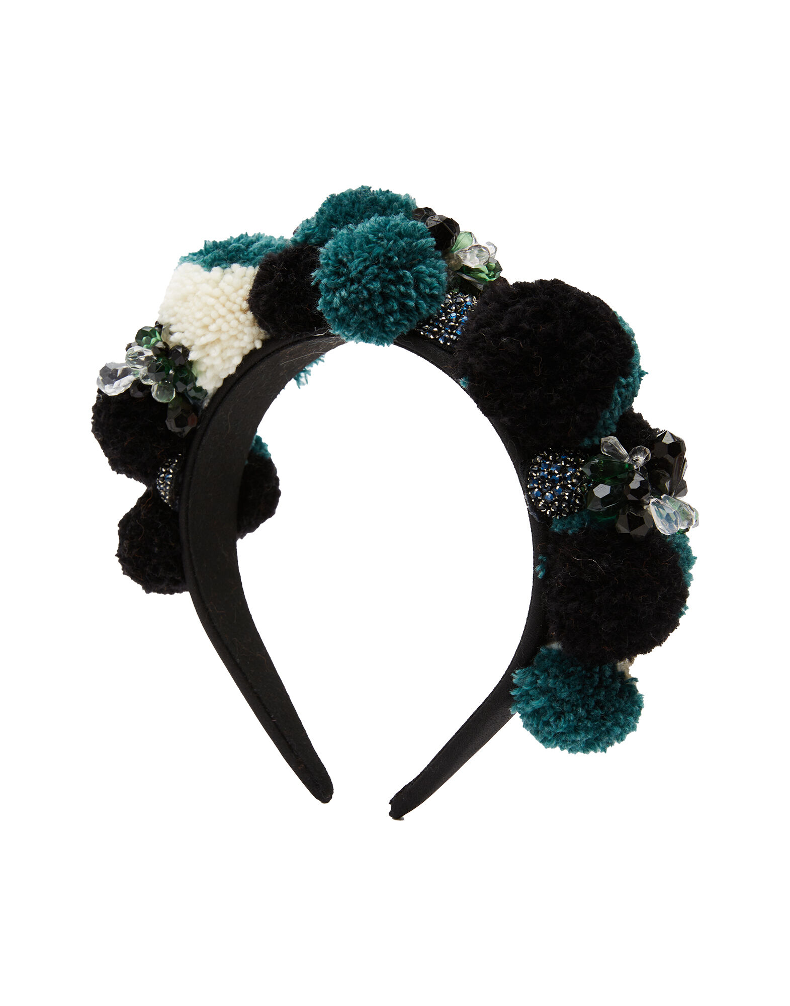 Pom Pom Headband La DoubleJ: Pom Pom Verde HEB0006EMB003