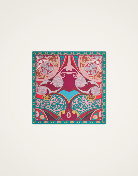 Foulard 90 La DoubleJ: Alchemy Placée Dark Red SCA0067SIL006
