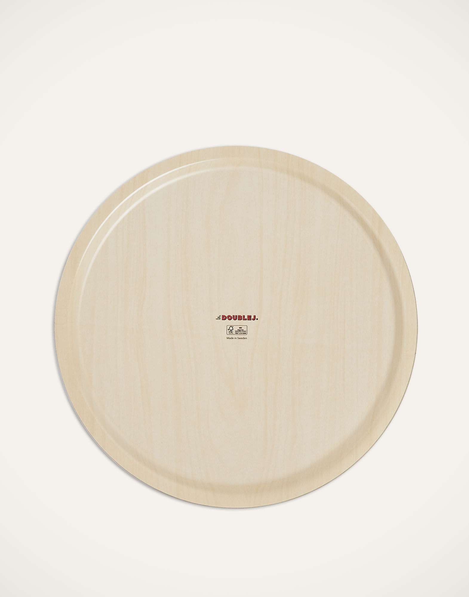 Round Printed Tray La DoubleJ: Cherries Avorio Round Printed Tray La DoubleJ: Cherries Avorio TRA0002WOD001