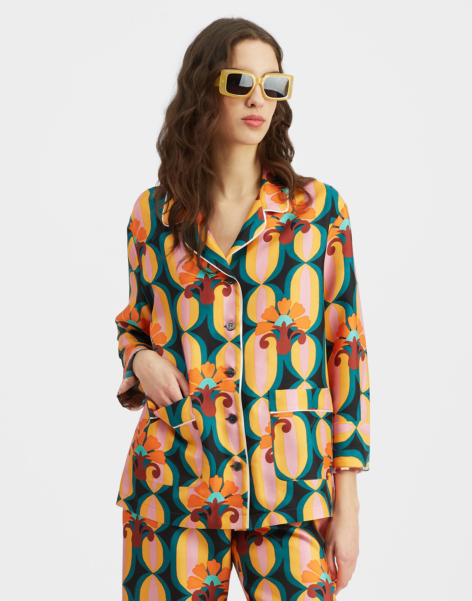 Pajama Shirt La DoubleJ: Arcturus Blue Petrol Pajama Shirt La DoubleJ: Arcturus Blue Petrol SHI0077SIL001