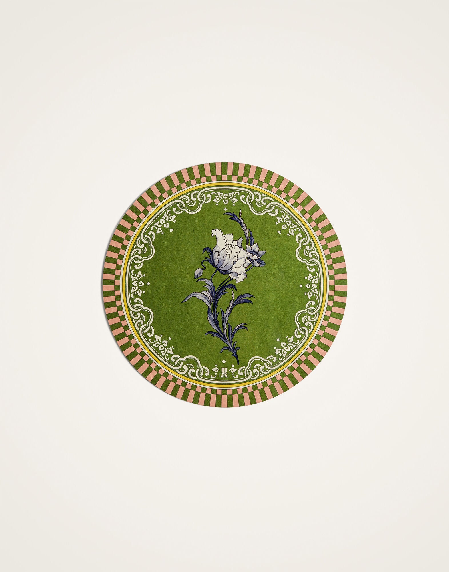 Disk Placemats Set Of 2 La DoubleJ: Nymph Bloom Fiesole Green Disk Placemats Set Of 2 La DoubleJ: Nymph Bloom Fiesole Green PMT0032CRK001