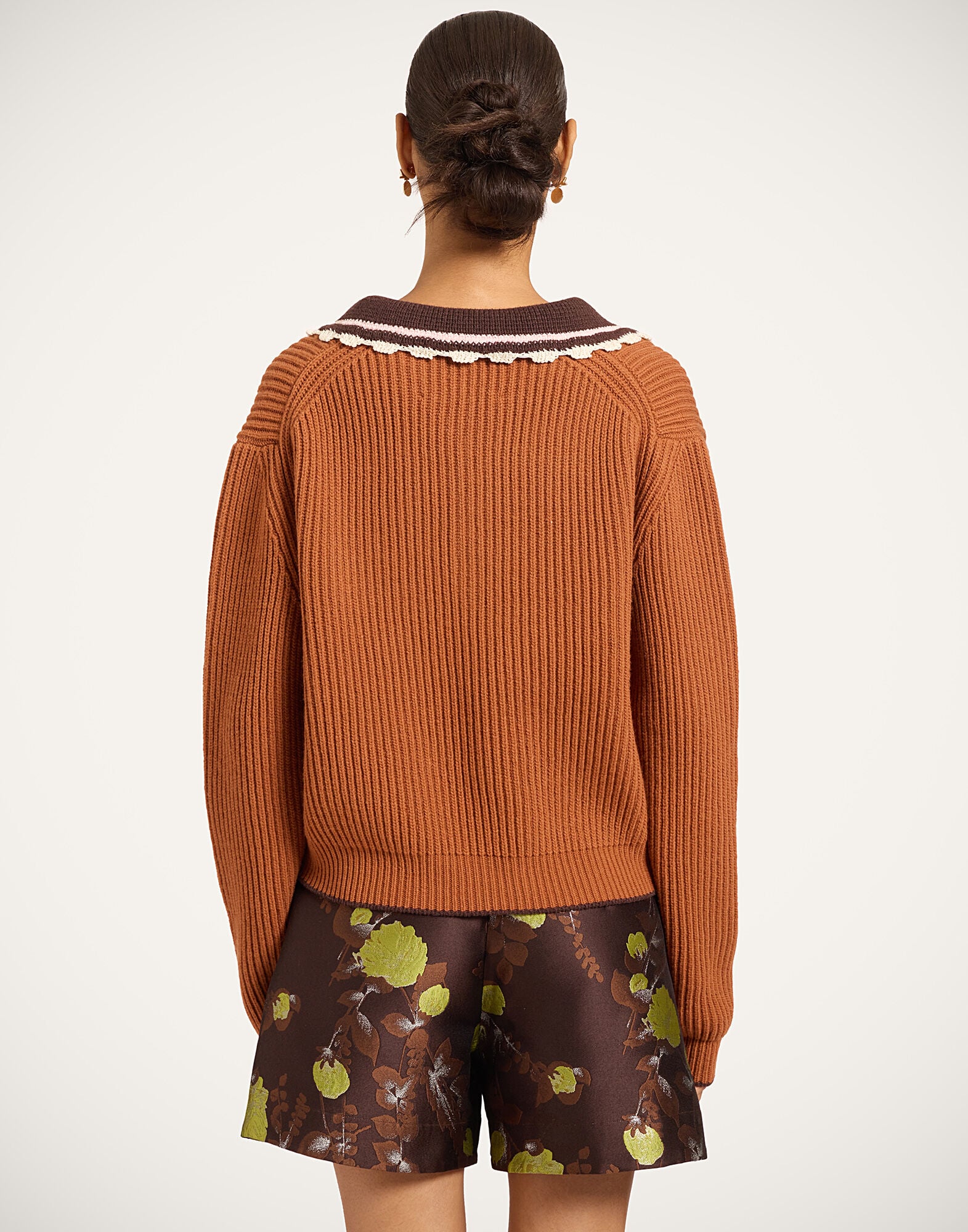 Picket High Sweater La DoubleJ: Solid Tobacco Picket High Sweater La DoubleJ: Solid Tobacco PUL0404KNI037