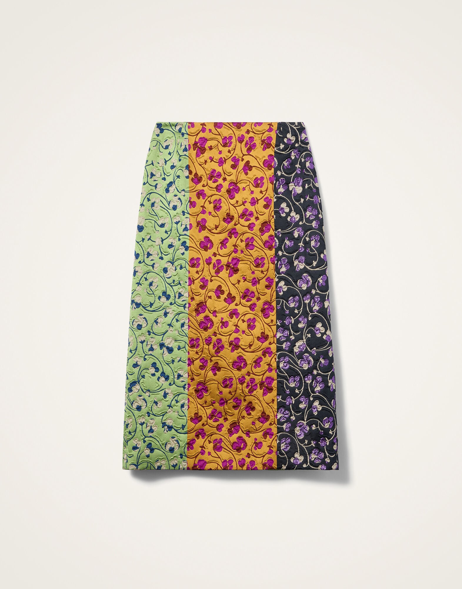 Pencil Skirt La DoubleJ: Honeysuckle Tricolor Yellow Pencil Skirt La DoubleJ: Honeysuckle Tricolor Yellow SKI0011JCQ129