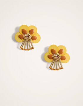 Petal Earrings La DoubleJ: Yellow EAR0089EMB222