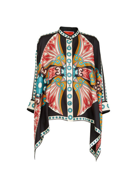 Foulard Shirt La DoubleJ: Lotus Placée Pink Foulard Shirt La DoubleJ: Lotus Placée Pink SHI0167LAC008