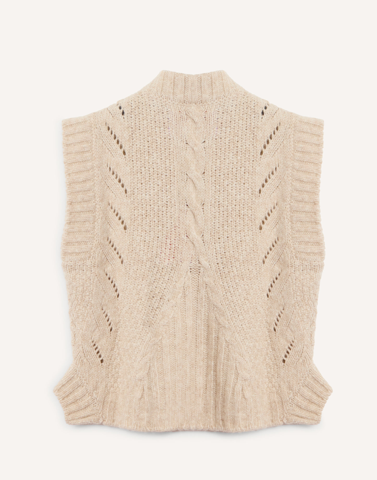 Cameo Vest La DoubleJ: Solid Ecru Cameo Vest La DoubleJ: Solid Ecru PUL0405KNI215