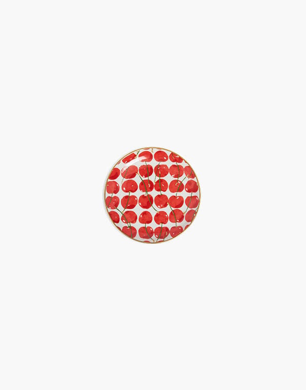 Mini Plate La DoubleJ: Cherries Ivory SID0006CER001