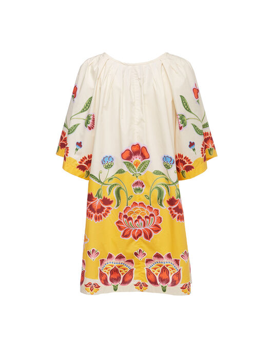 Flirty Mini Dress La DoubleJ: Folk Flowers Avorio Placée Flirty Mini Dress La DoubleJ: Folk Flowers Avorio Placée DRE0400COT015