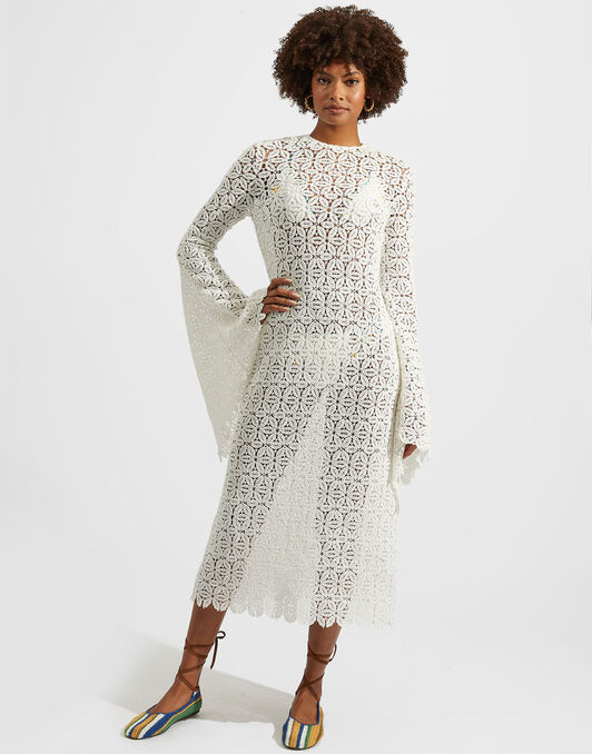 Costiera Dress La DoubleJ: Solid White DRE0485LAC002