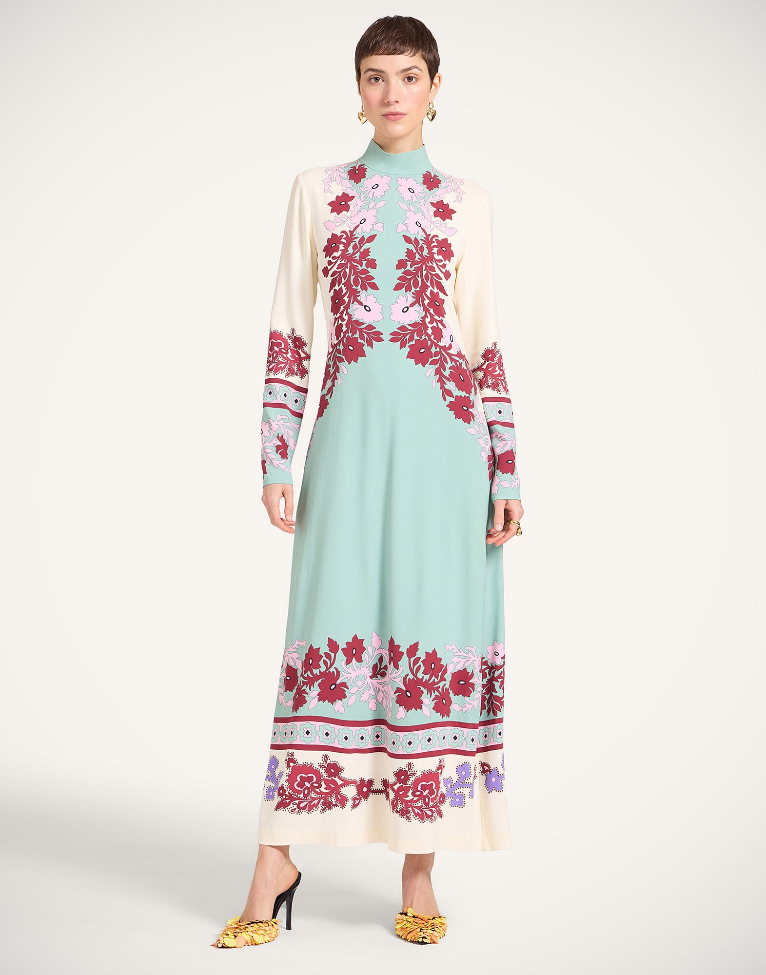 Halle Dress La DoubleJ: Regalia Placée Menta Halle Dress La DoubleJ: Regalia Placée Menta DRE0444VIS011