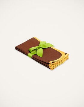 Large Napkins Set Of 2 La DoubleJ: Rainbow Chocolate NAP0010LIN006