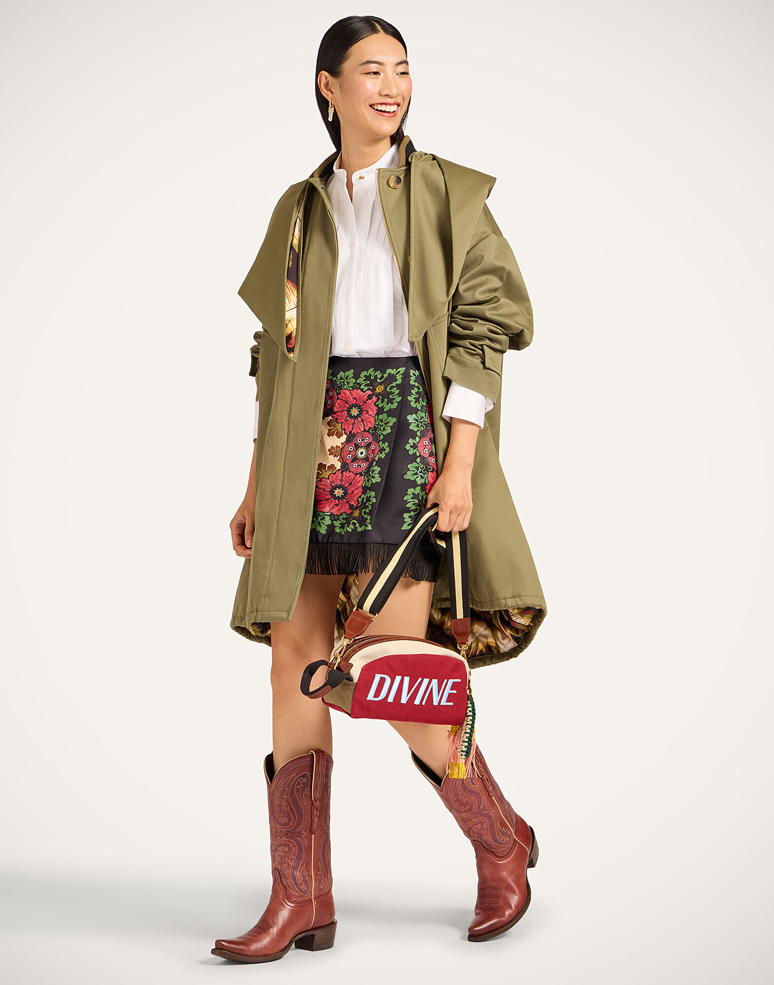 Windsor Parka La DoubleJ: Solid Military Green Windsor Parka La DoubleJ: Solid Military Green JAC0160COT081