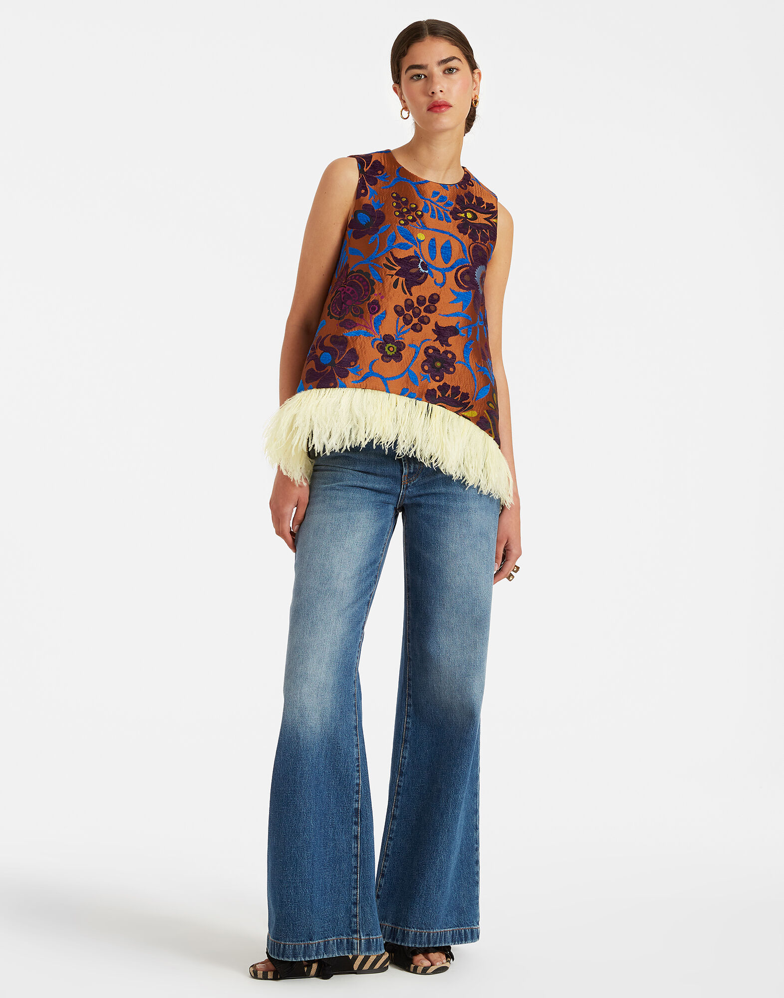 La Scala Top (With Feathers) La DoubleJ: Jacquard Selva La Scala Top (With Feathers) LaDoubleJ: Jacquard Selva TOP0140JCQ088