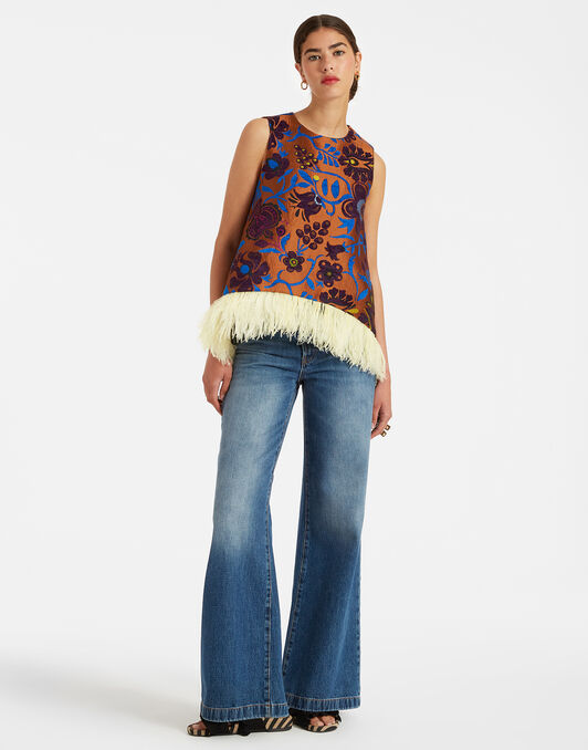 La Scala Top (With Feathers) La DoubleJ: Jacquard Selva La Scala Top (With Feathers) LaDoubleJ: Jacquard Selva TOP0140JCQ088
