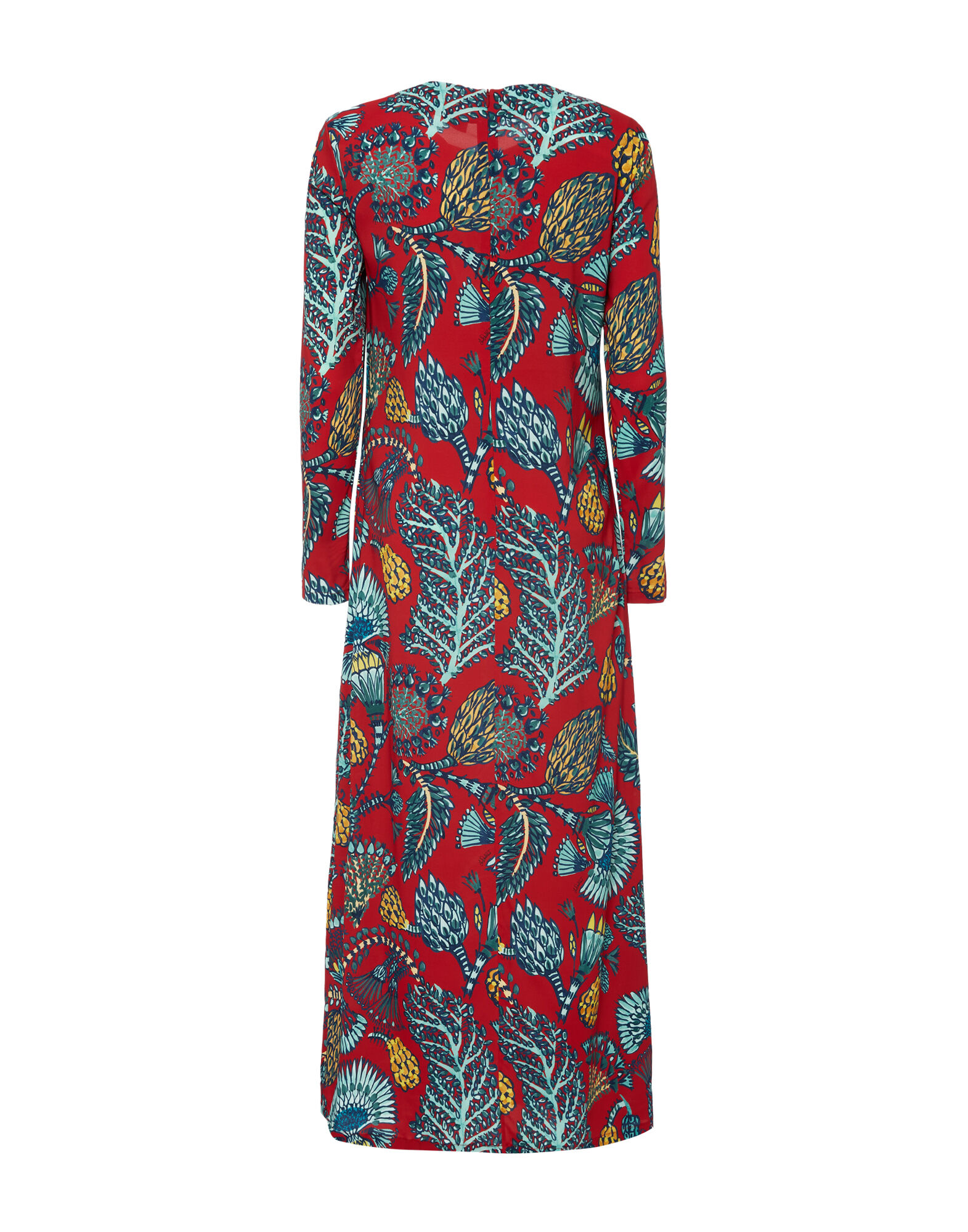 Long Sleeve Swing Dress La DoubleJ: Sicomore Red Long Sleeve Swing Dress La DoubleJ: Sicomore Red DRE0184VIS001
