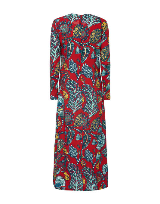 Long Sleeve Swing Dress La DoubleJ: Sicomore Red Long Sleeve Swing Dress La DoubleJ: Sicomore Red DRE0184VIS001