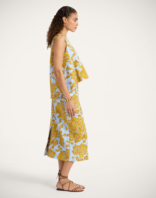 Pencil Skirt La DoubleJ: Tangle Light Blue Pencil Skirt La DoubleJ: Tangle Light Blue SKI0011COT005