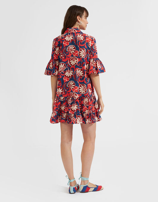 Choux Dress La DoubleJ: Moonflower Navy DRE0754COT043