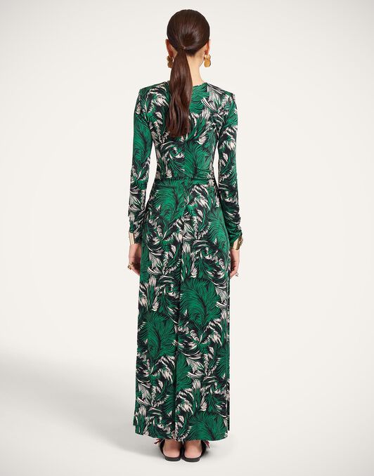 Long Sleeves Angelica Dress La DoubleJ: Quill Green Long Sleeves Angelica Dress La DoubleJ: Quill Green DRE1122JER082