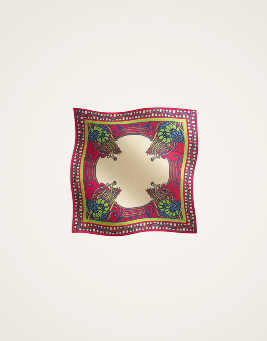Foulard 45 La DoubleJ: Lemuria Placée Pink SCA0065SIL006