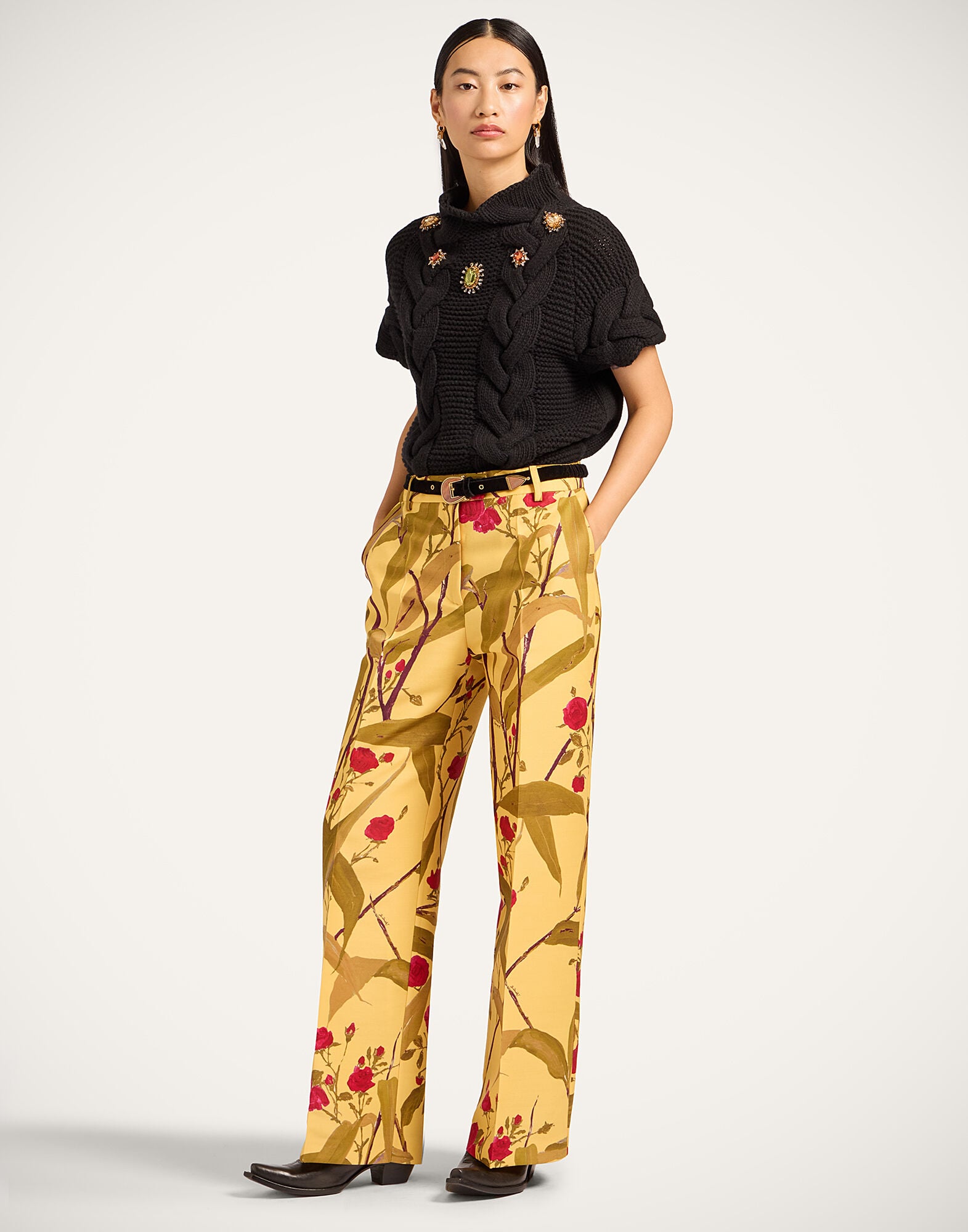 Portrait Top La DoubleJ: Solid Black PUL0204KNI120