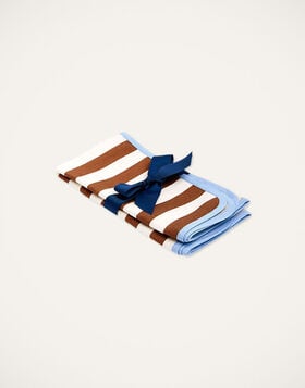 Large Napkins Set Of 2 La DoubleJ: Riviera Cioccolato NAP0010LIN001