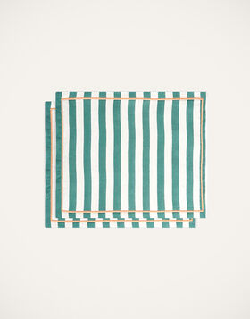 Placemat Set Of 2 La DoubleJ: Riviera Green PMT0006LIN001