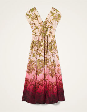 Waldorf Dress La DoubleJ: Oasis Ombré Placée Geen & Red DRE1103CRE001