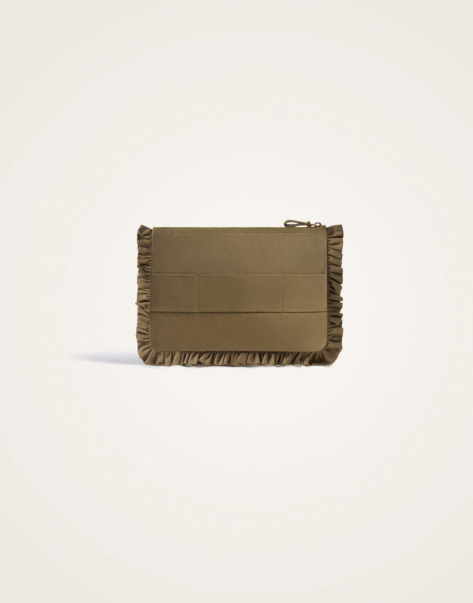 Hand Pochette La DoubleJ: Solid Khaki Green Hand Pochette La DoubleJ: Solid Khaki Green BAG0098COT089