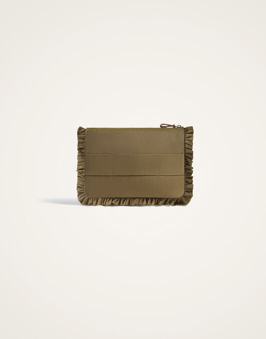 Hand Pochette La DoubleJ: Solid Khaki Green Hand Pochette La DoubleJ: Solid Khaki Green BAG0098COT089