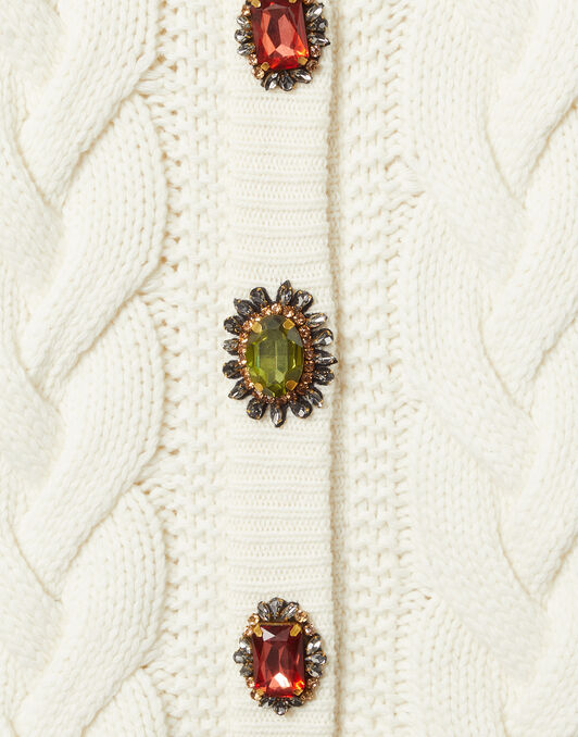 Portrait Cardigan La DoubleJ: Solid Ivory PUL0211KNI120