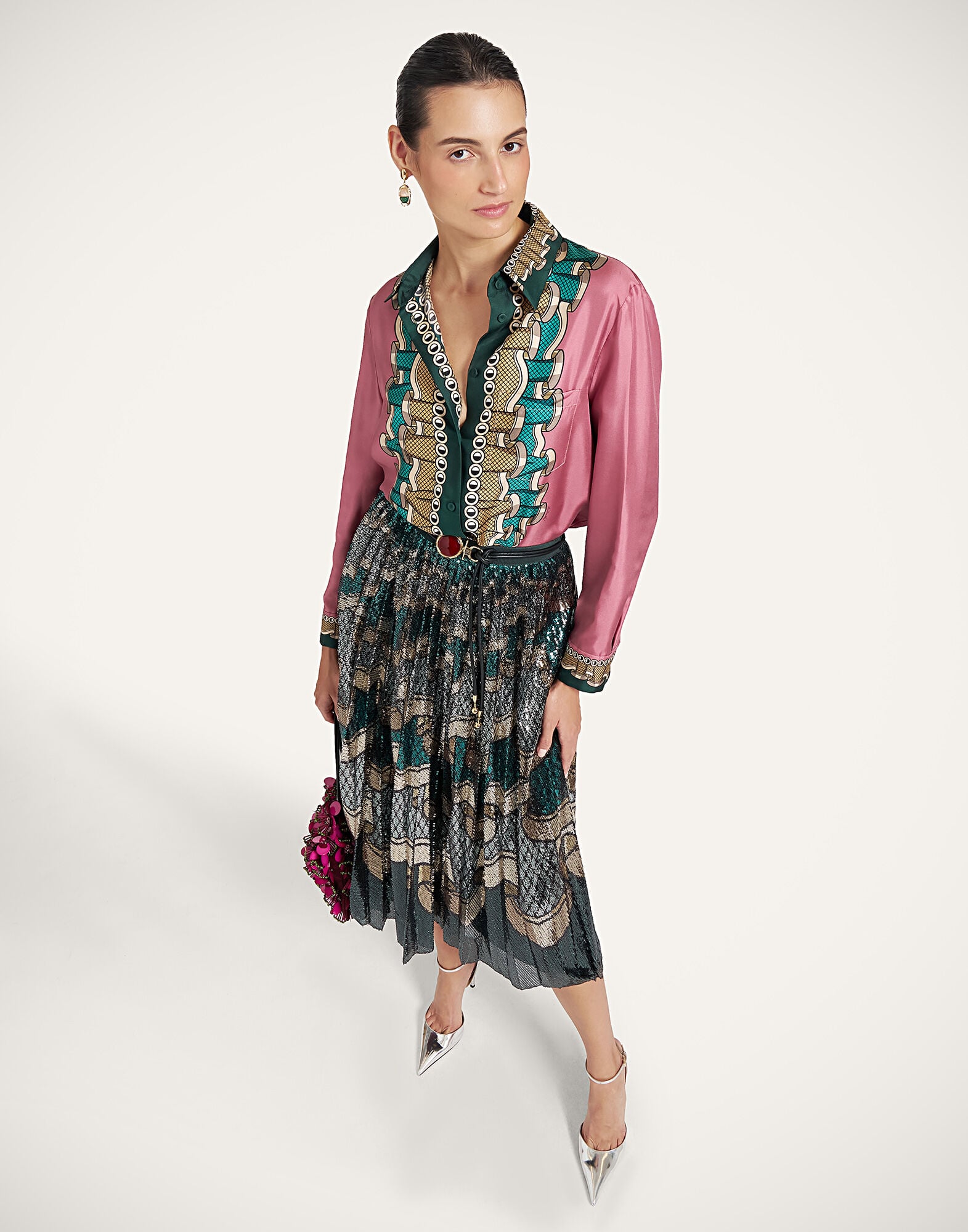 Accordion Skirt La DoubleJ: Frills Placée Dark Green Accordion Skirt La DoubleJ: Frills Placée Dark Green SKI0183PAI023