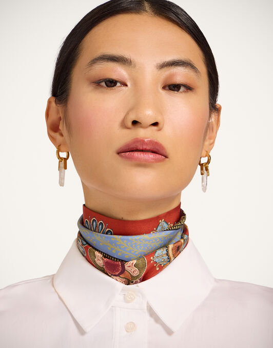 Skinny Scarf La DoubleJ: Nucleus Placée Rust SCA0075SIL006