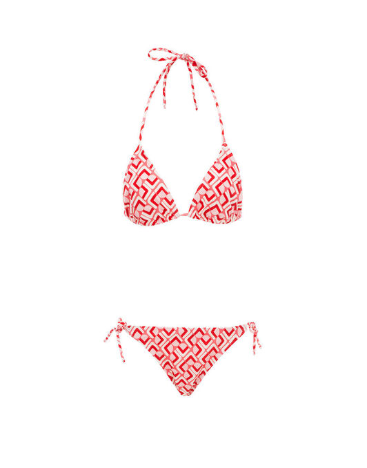 Triangle Bikini Top in Domino Valentino La DoubleJ: Domino Valentino Triangle Bikini Top in Domino Valentino LaDoubleJ: Domino Valentino SWI0003LYC001