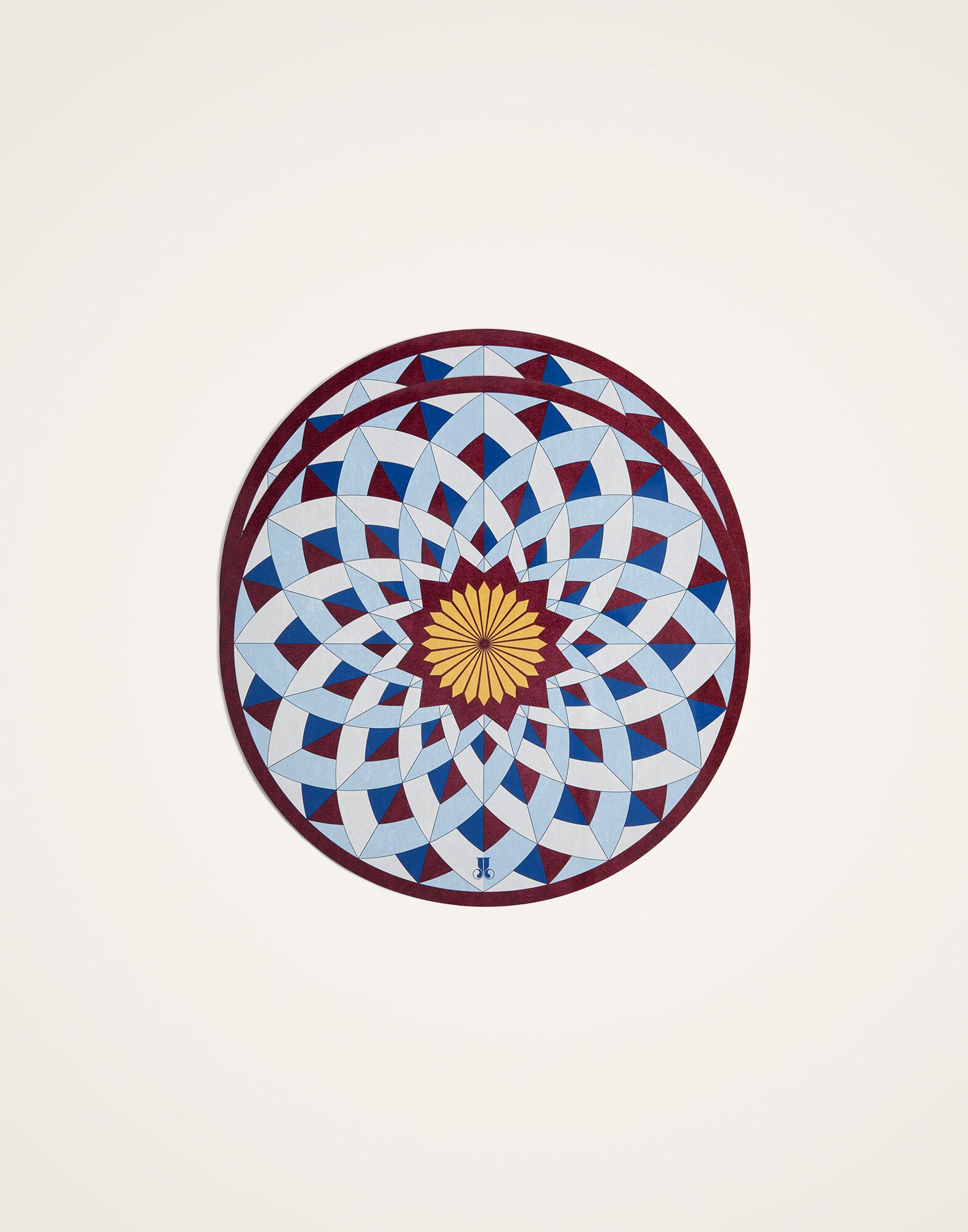 Disk Placemats Set Of 2 La DoubleJ: Lotus Of Life Blue Disk Placemats Set Of 2 La DoubleJ: Lotus Of Life Blue PMT0032CRK001