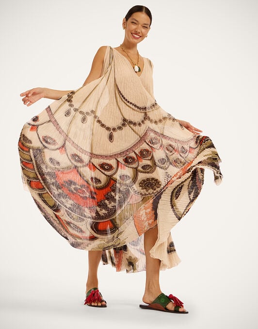 Twirling Long Dress La DoubleJ: Plume Placée Ivory Twirling Long Dress La DoubleJ: Plume Placée Ivory DRE0989TUL002
